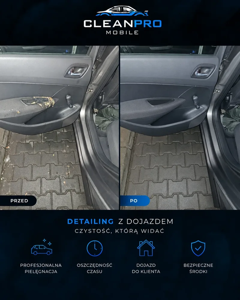 Peugeot - efekt czyszczenia wnętrza auta